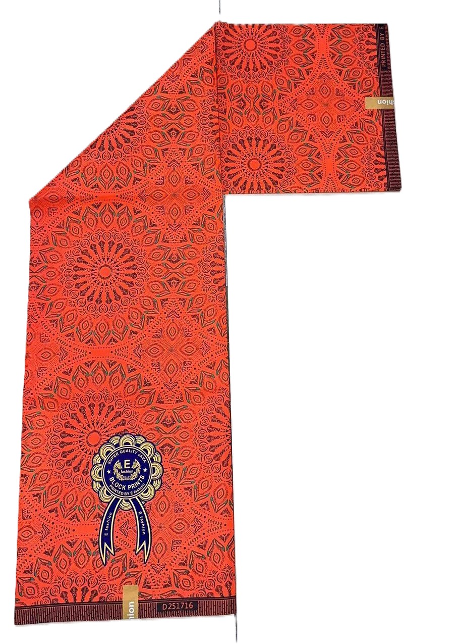 Burnt Orange & Olive Intricate Mandala Lace Print