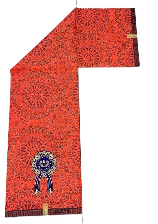 Burnt Orange & Olive Intricate Mandala Lace Print Burnt Orange & Olive Intricate Mandala Lace Print
