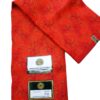 Crimson Red Paisley Floral African Wax Print Fabric