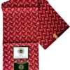 Crimson Triangle Fan Geometric Wax Print Fabric