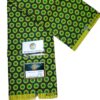 Green & Yellow Concentric Circle African Wax Print Fabric