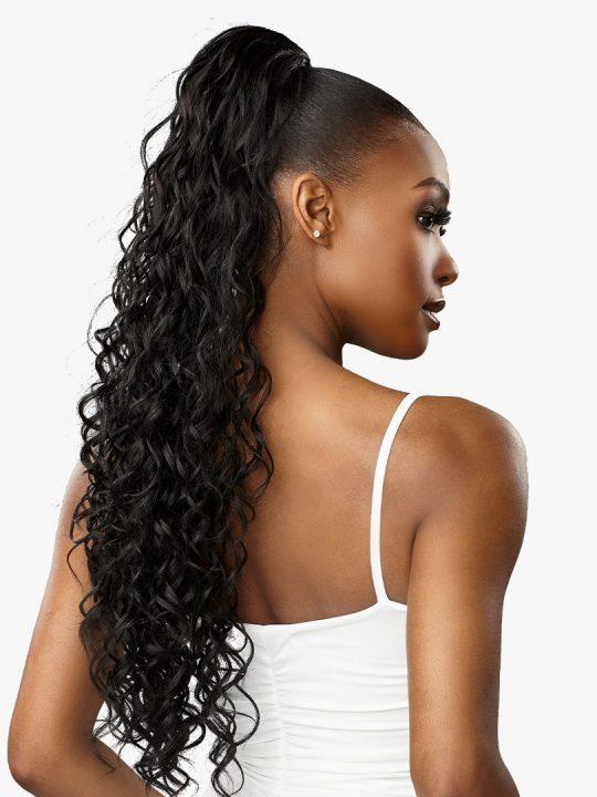 Meisha Long Kinky Curly Pony Tail