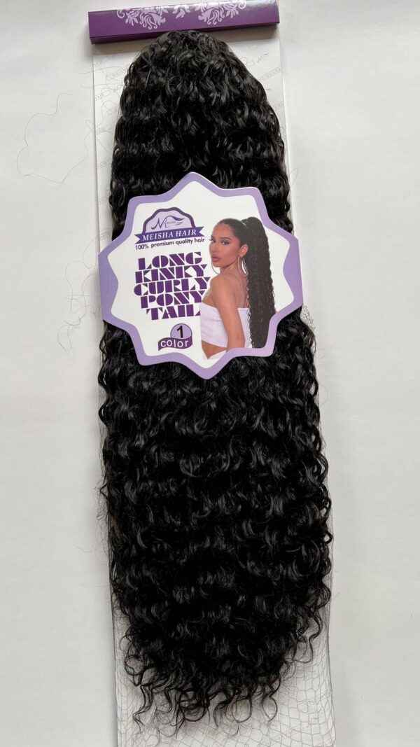 Meisha Long Kinky Curly Pony Tail