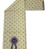 Mustard Gold Ogee Wave & Teardrop Print