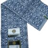 Navy Blue Geometric Star Mosaic African Wax Print Fabric