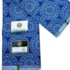 Royal Blue Mandala Medallion African Wax Print Fabric