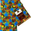 Blue Multicolor Circle Dot African Wax Print
