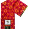 Red Hexagonal Pattern African Wax Print