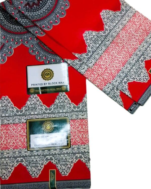 red-white-lace-border-african-wax-print Red White Lace Border African Wax Print